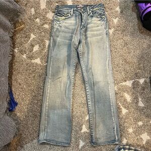Akademiks Blue Skinny Jeans Faded Wash